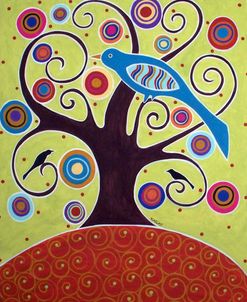 Birds In Swirl Tree