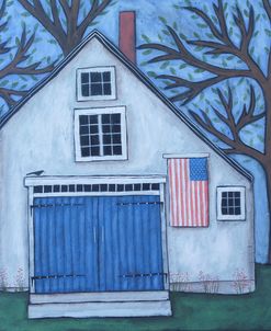 Barn And Flag