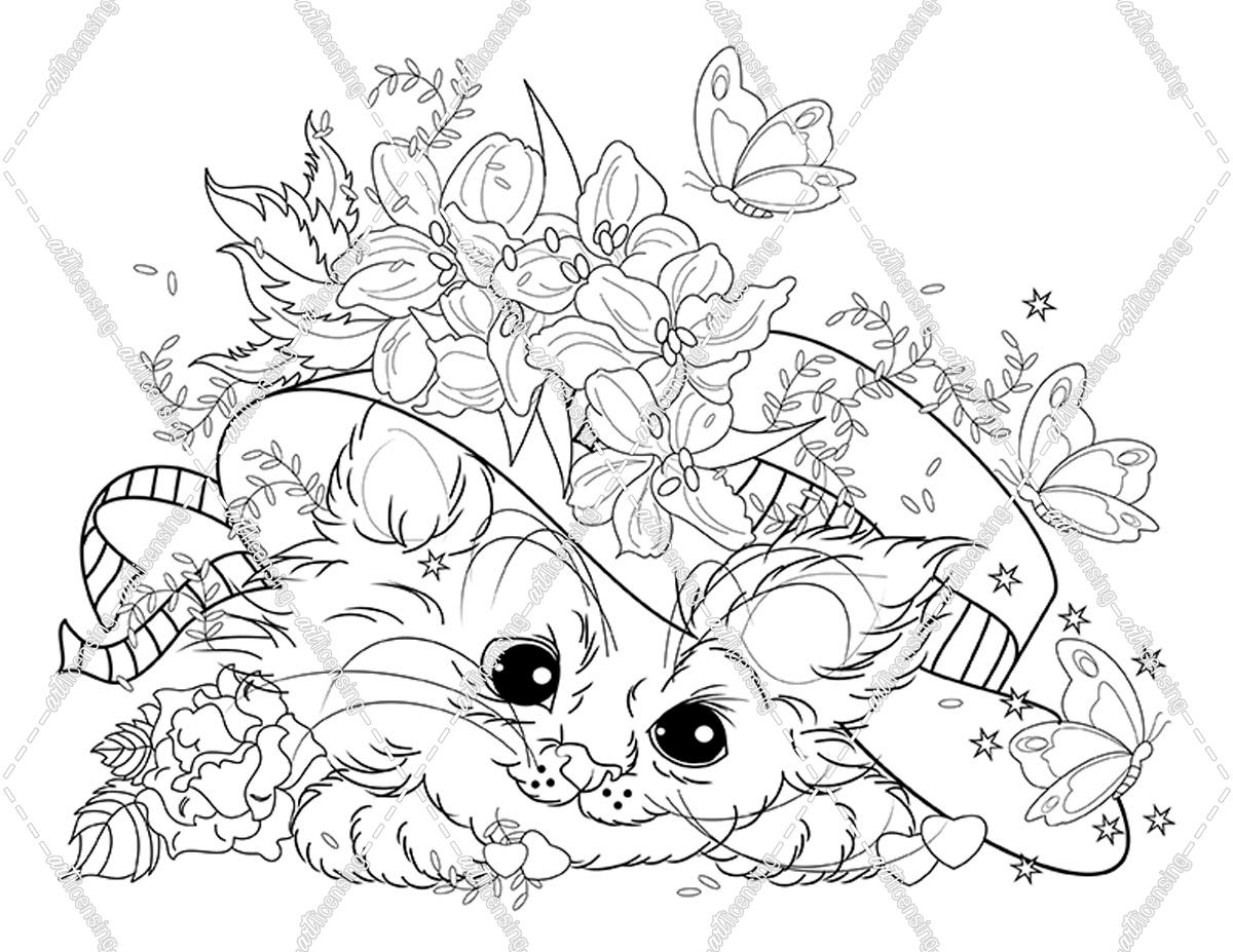 Glamour Puss Lineart