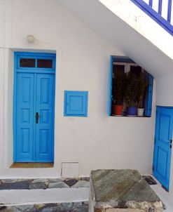 Greece, Bright Blue Door