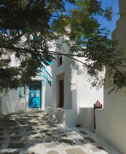 Greece, Aqua Blue Door