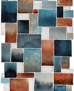 Indigo & Sienna Squares