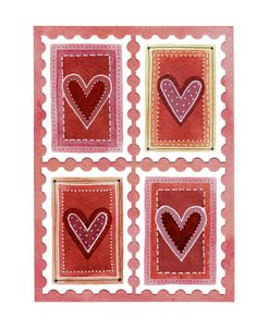 Valentine Stamp Collage