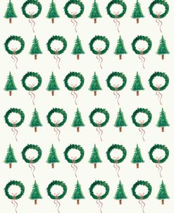 Tree And Wreathe Pattern