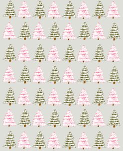 Pink And Green Trees Pattern