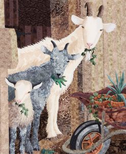 Three Goats and a Wheelbarrow