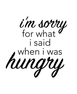 When I Was Hungry