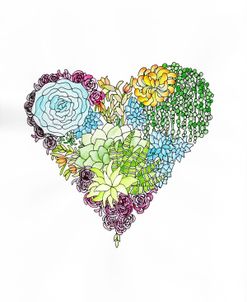 Watercolor Botanical Heart