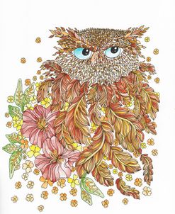 Watercolor Feathery Owl