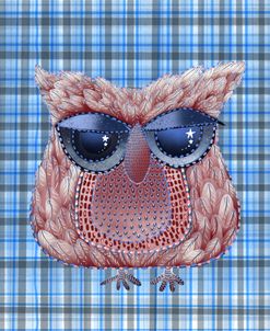 Plaid Owl Blue