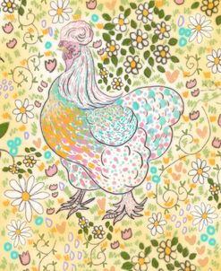 Silkie In The Flower Yard
