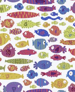 Brilliant Bright School Of Fish Repeating