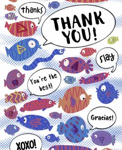 Brilliant Fish Thank You Card