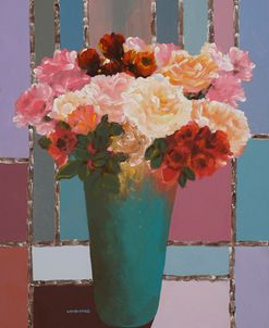 Bouquet In A Green Vase