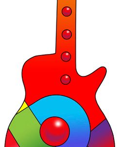 Pop Art Guitar Red Ball