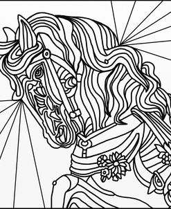 Carousel Pony 2 Lineart