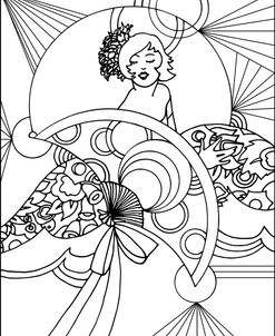 Circle Lady Lineart