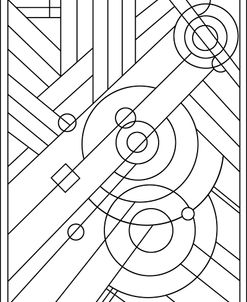 Pop Art Deco Panel 1 Lineart