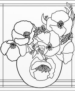 Poppy Bowl Lineart