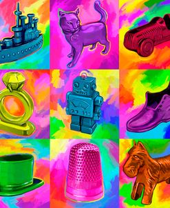 Pop Art Monopoly Pieces