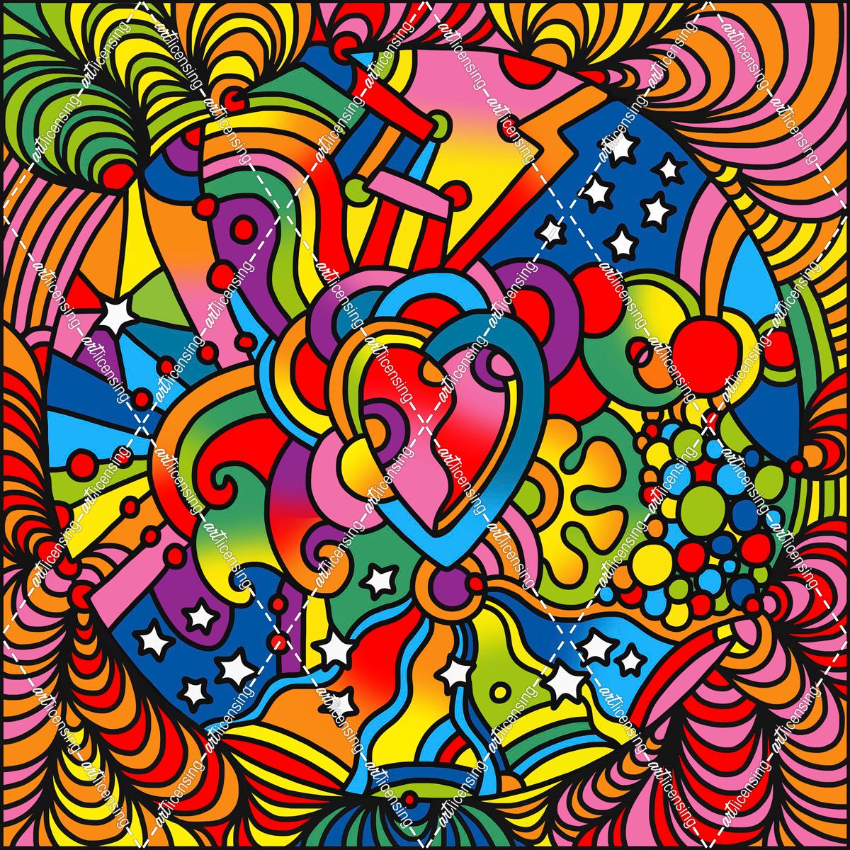 psychedelic art heart