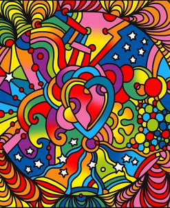 Pop Art Heart Swirls
