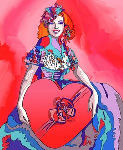 Pop-Art-Heart-Valentine-Lady