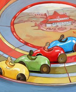 Pop-Art-Retro-Toy-Race-Cars