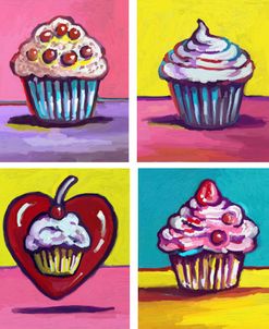 4 Cupcakes Pop Art