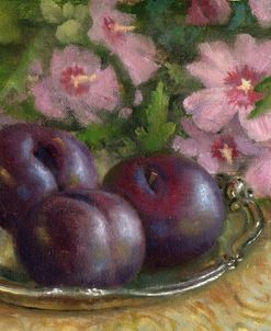 1465 Plums with Rose of Sharon