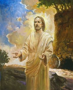 Jesus In Front Of Cave