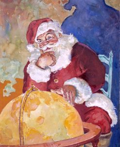 Santa With Globe