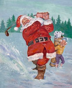 Snow Golfing Santa