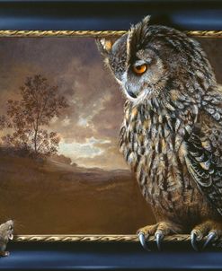 Eagle Owl And Mouse