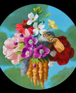 Teal Squirrel Flower Cloud Baby