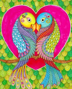 Lovebirds in Colour