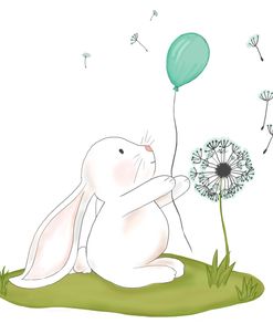 Cute Bunny And Balloon