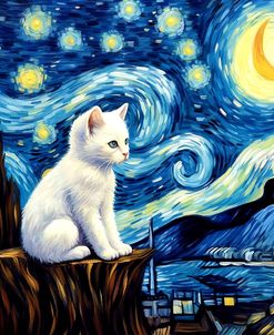 White kitten at Midnight