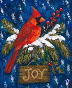 Winter Cardinal Joy Sign