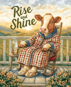 Jersey Cow Porch Rocking Chair Rise And Shine