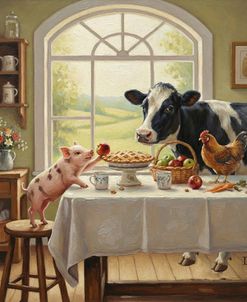 Whimsical Farm Animal Gathering