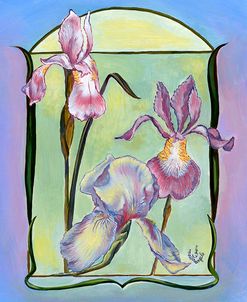 Art Deco Irises