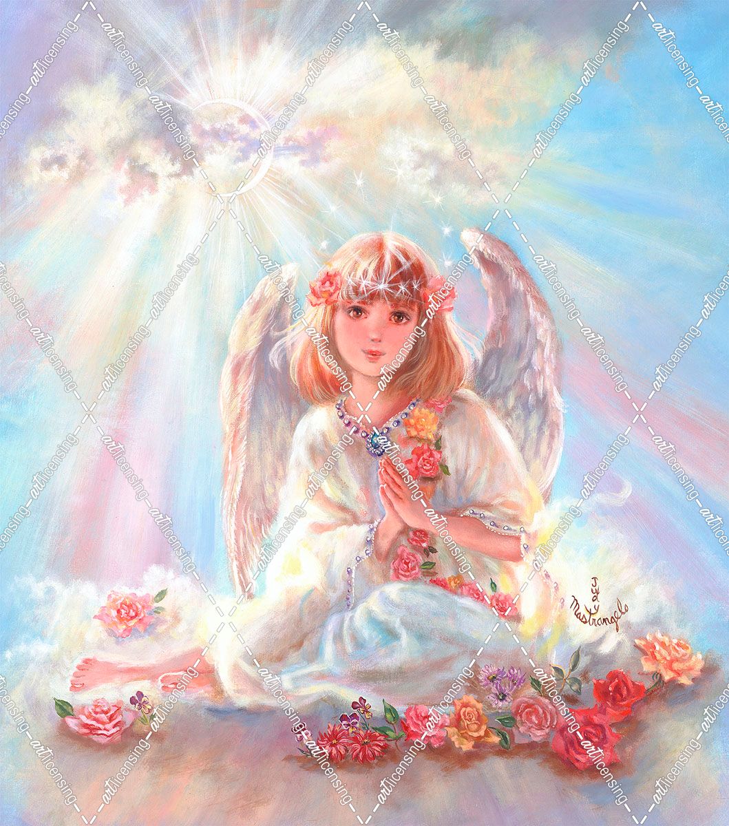 Girl Angel On Cloud