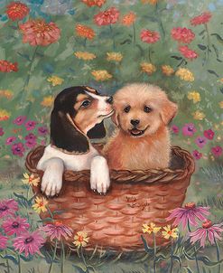 Beagle And Golden Retriever