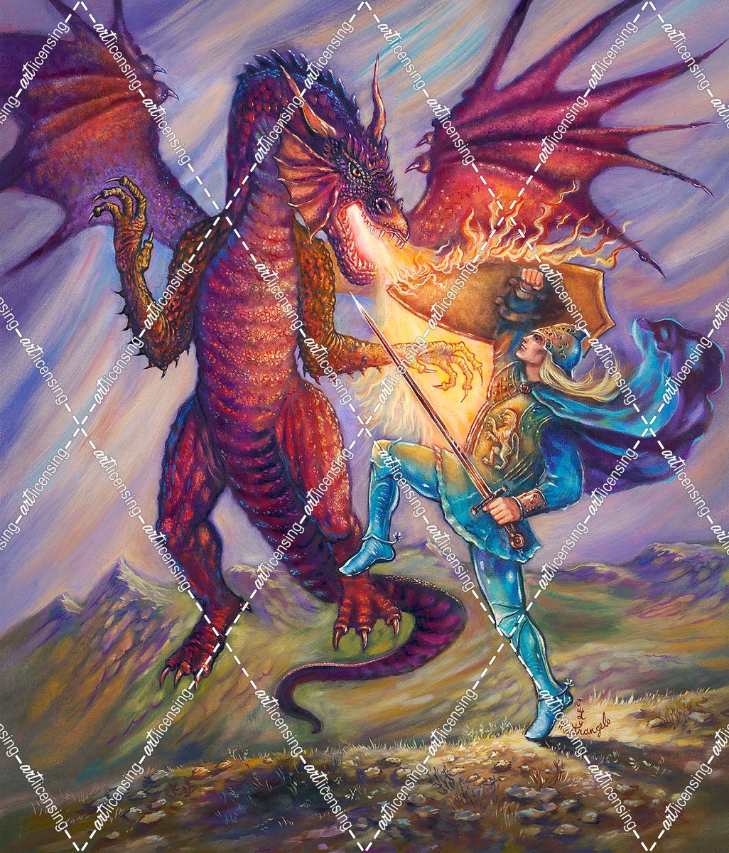 Blue Knight And Dragon