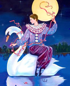 Pierrot Riding A Swan