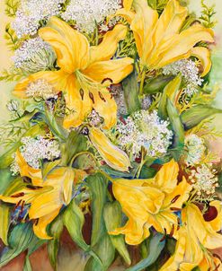 Bright Yellow Lillies