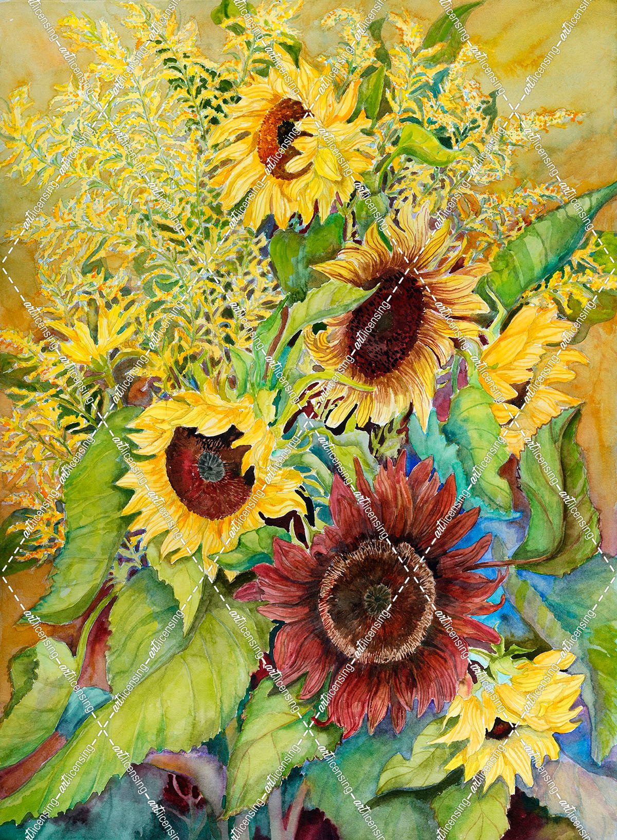 Sunflowers and Goldenrods