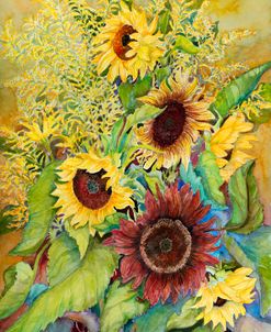 Sunflowers and Goldenrods