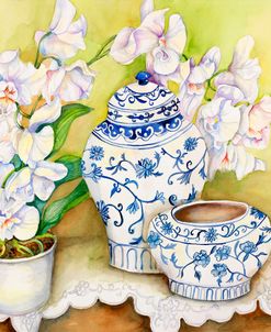 Orchid with China Vases